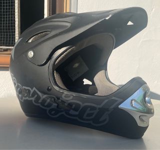 Casco integral bici MTB negro