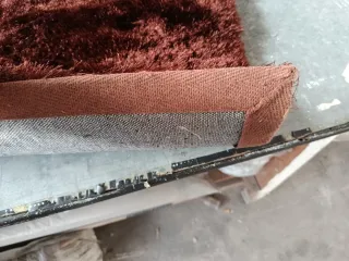 Alfombra polar marrón suave