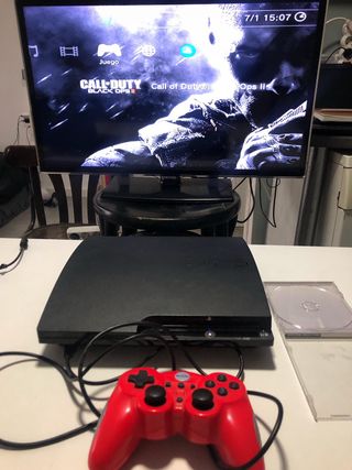 Consola Play Station 3 Slim 300GB Mando Juego Ps3