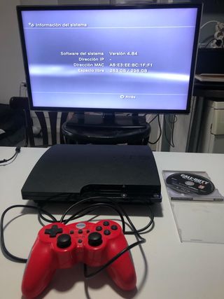 Consola Play Station 3 Slim 300GB Mando Juego Ps3