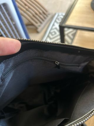 Bolso Negro Piel Sintética Tachuelas Cadena