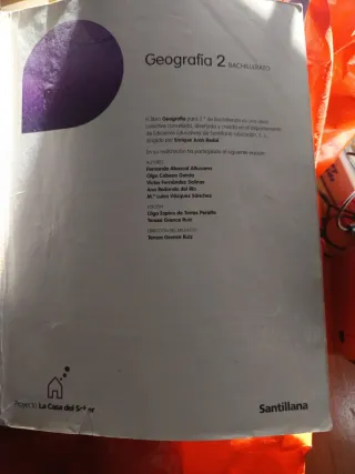 Libro geografía 2bachillerato