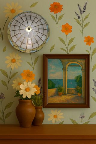 Plafoniera artigianale in madreperla molto rara.