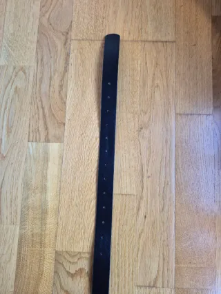 Cinturón Negro Hebilla Ovalada Estrellas