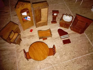 Mobiliario Casa Muñecas Madera