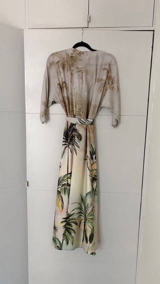 Vestido largo Mango estampado palmeras