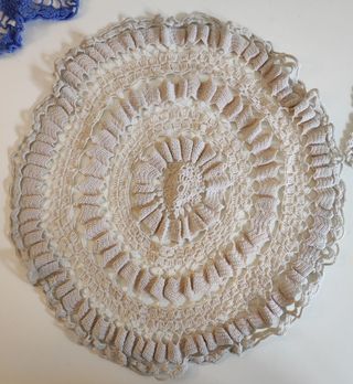 Lotto centrini uncinetto anni '70 fatti a mano