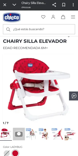 Silla elevador Chicco Lady Bug