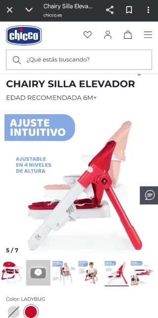 Silla elevador Chicco Lady Bug