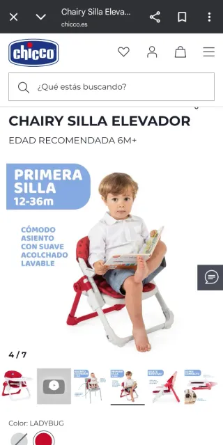 Silla elevador Chicco Lady Bug
