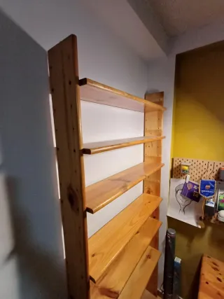 Estantería de pino 6 baldas