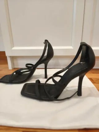 Sandalias Mango Talla 39 Negras