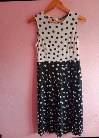 Vestido Zara lunares blanco y negro