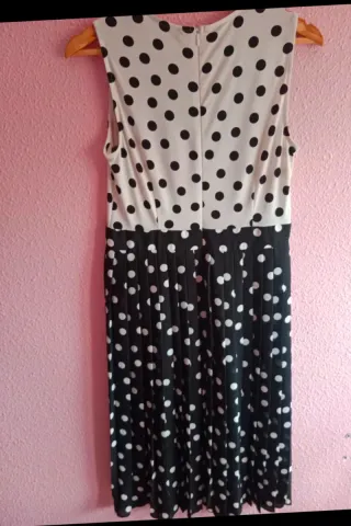 Vestido Zara lunares blanco y negro