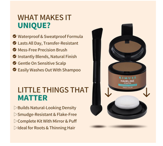 KIMUSE Polvere Copri-Radici Capelli Castani