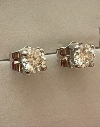 Pendientes Oro 18k 1.25 Ct Diamantes Naturales;SI1