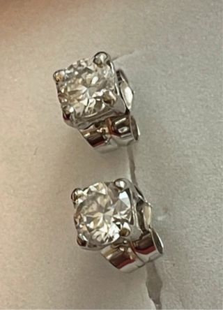 Pendientes Oro 18k 1.25 Ct Diamantes Naturales;SI1