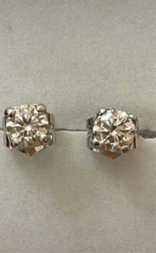Pendientes Oro 18k 1.25 Ct Diamantes Naturales;SI1