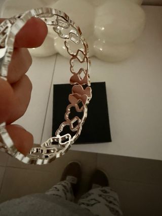 Pulsera Tous Oso Corazones Plata