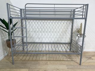 Litera individual metálica gris SIN COLCHONES