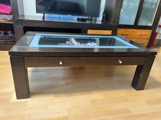 Mueble de salón modular oscuro