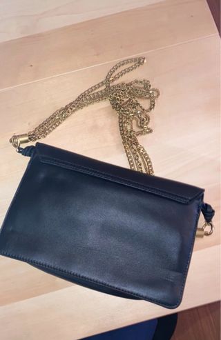 Bolso de piel negro Zara