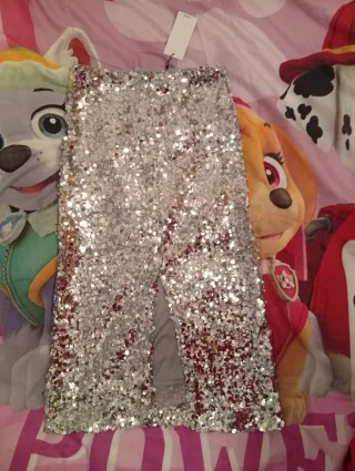 Falda midi lentejuelas Mango