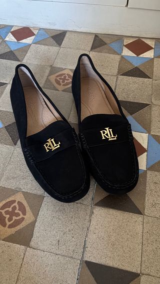 Mocasines Ralph Lauren Negros Mujer