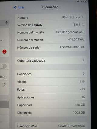 iPad 8ª Generación Space Gray
