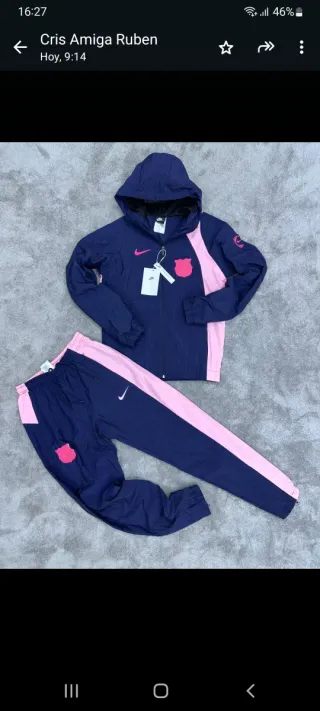 Chándal FC Barcelona Nike Azul y Rosa
