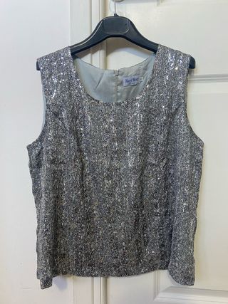 Tailleur donna giacca maglia gonna grigio