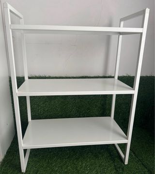 2 Estanterías Metálicas Blancas Apilables