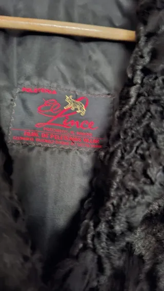 Abrigo largo de piel de astracán mujer