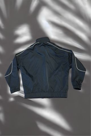 Giacca bomber blu e arancione