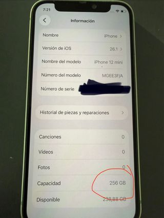 iPhone 12 mini 256GB Batería 100%