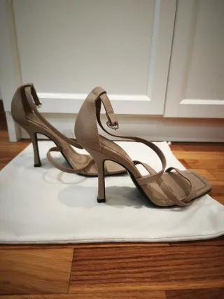 Sandalias Mango Talla 39 Beige