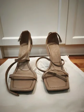 Sandalias Mango Talla 39 Beige