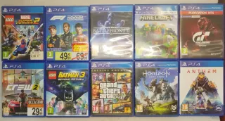 PS4 Slim 500GB + 10 Juegos + Mando Azul