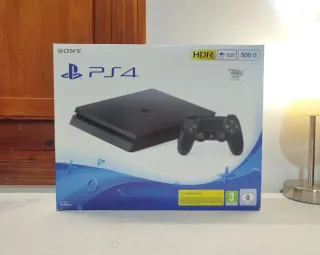 PS4 Slim 500GB + 10 Juegos + Mando Azul