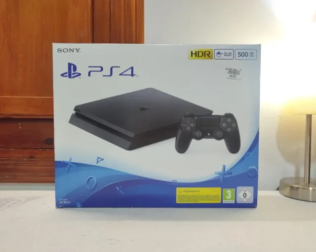 PS4 Slim 500GB + 10 Juegos + Mando Azul