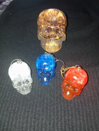 Portachiavi Teschio Resina (3 Pezzi)