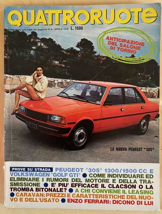 Rivista Quattroruote aprile 1978