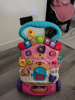 Andador infantil rosa y azul