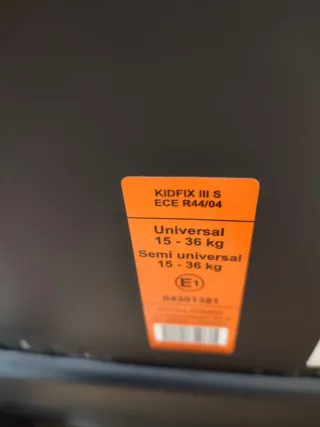 Silla coche Britax Römer 15-36kg Isofix.