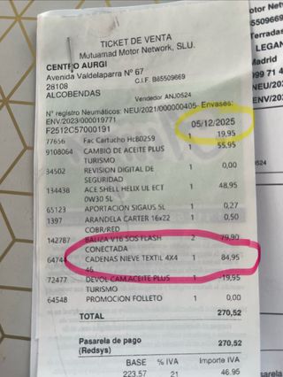 Cadenas de tela para Nieve Danokar 4x4