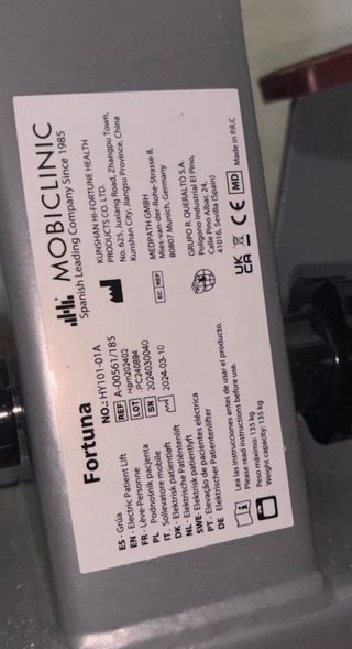 Grúa eléctrica para personas con movilidad reducid