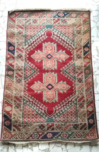 Alfombra de lana multicolor