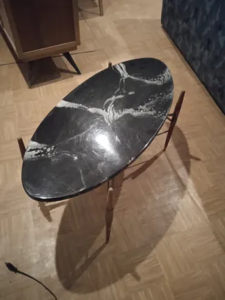 Mesa Centro Ovalada Antigua