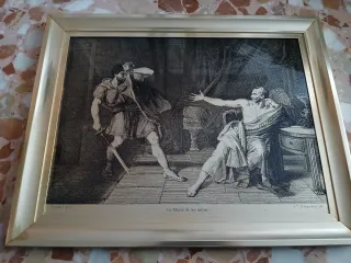 Le Morte de Sertorius - Grabado Antiguo