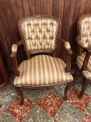Sofá y sillones clásicos Tapizados y Madera